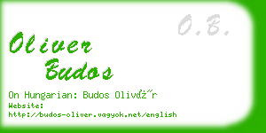 oliver budos business card